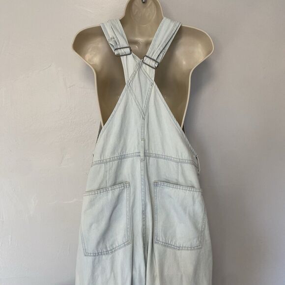 We The Free People Ziggy Denim Bib Overalls Size Small Light Wash Blue Women - Picture 8 of 12
